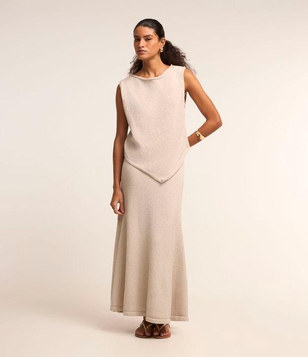 Saia Midi em Tricot com Cós Elástico - 2