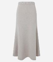 Saia Midi em Tricot com Cós Elástico - 1