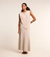 Saia Midi em Tricot com Cós Elástico - 2