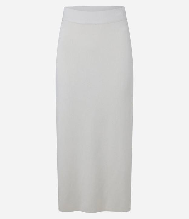 Saia Midi em Tricot com Fenda nas Costas - 1