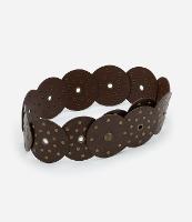 Cinto Largo em PU com Formato de Discos com Tachinhas - 1