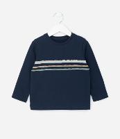 Camiseta Infantil com Estampa de Listras - Tam 1 a 6 Anos - 1
