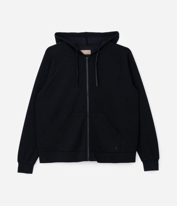 Jaqueta Esportiva com Capuz e Manga Raglan Curve e Plus Size - 1