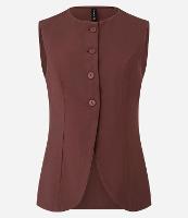 Colete Alongado em Alfaiataria com Botões na Frente - 1