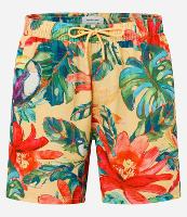 Bermuda em Microfibra com Estampa Floral com Pássaros - 2