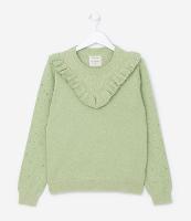 Suéter Infantil com Babados e Fio Brilhante - Tam 5 a 14 Anos - 1