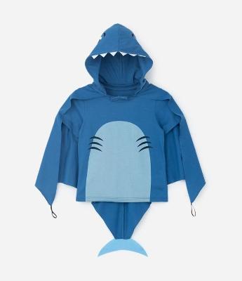 Camiseta Infantil com Estampa Interativa de Tubarão - Tam 1 a 5 Anos