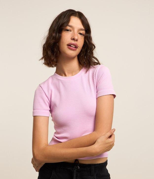 Blusa Curta Sem Manga Seamless com Efeito Lavado - 1