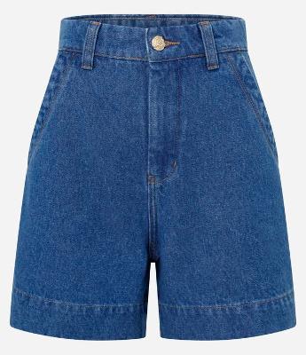 Short Comfy em Jeans com Cintura Alta