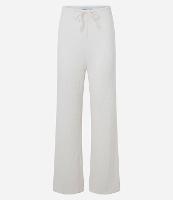 Calça Reta Texturizada com Mini Cós e Amarração - 1