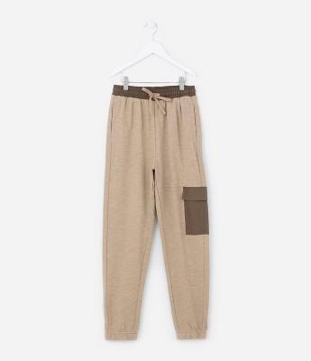 Calça Infantil com Bolso Cargo - Tam 5 a 14 anos