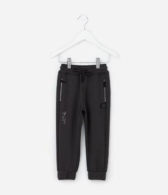 Calça Infantil com Bolsos e Zíper - Tam 1 a 6 Anos