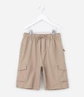 Bermuda Infantil em Ripstop com Bolsos - Tam 5 a 14 Anos - 1