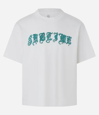 Camiseta Boxy em Algodão com Estampa Sublime