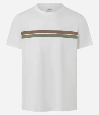 Camiseta Regular em Algodão com Listras