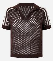 Camiseta Esportiva com Textura de Furinhos em Tricô e Gola Polo - 1