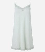 Camisola de Alcinha em Viscose com Estampa de Gravataria e Detalhe de Renda - 1