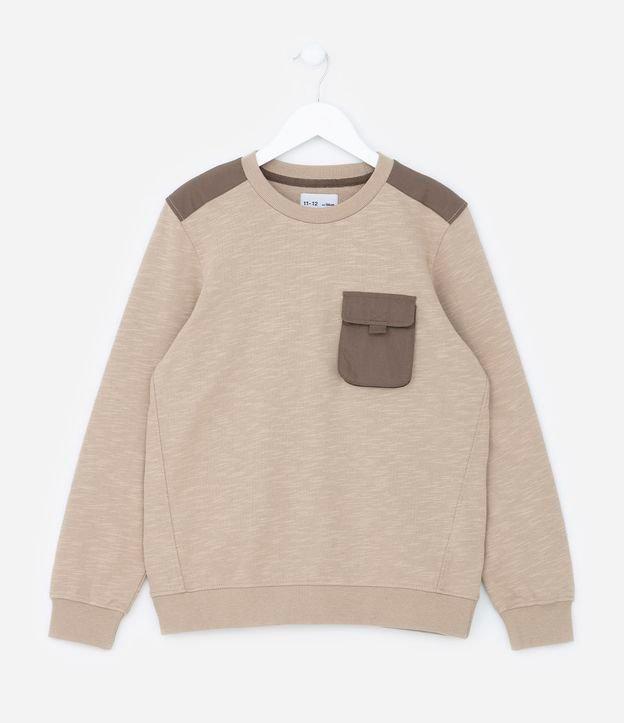 Blusão com Bolsinho e Recortes no Ombro - Tam 5 a 14 anos - 1