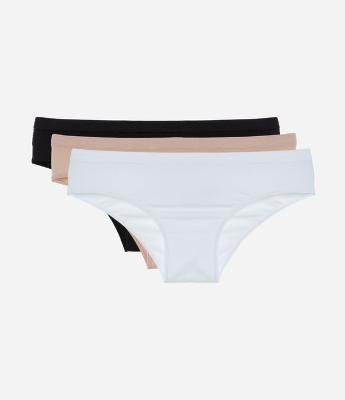 Kit 03 Calcinhas Biquíni em Poliamida Seamless DelRio