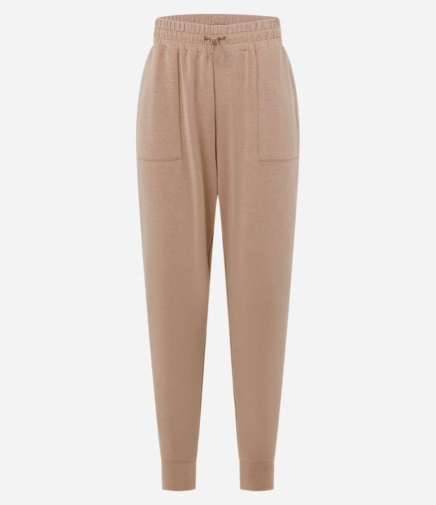 Calça Jogger Esportiva em Microfibra com Cós Elástico - 1