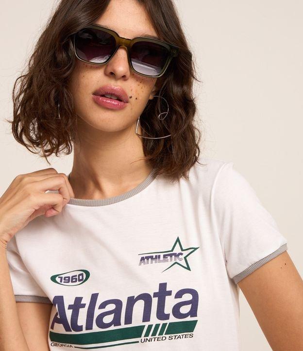 Blusa Baby Look em Algodão com Estampa Atlanta - 1