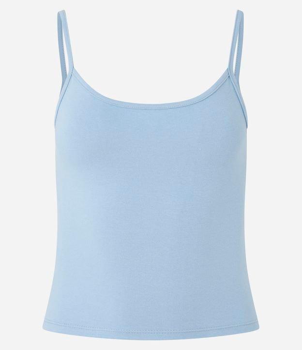 Blusa Cropped em Algodão com Alça Fina - 1