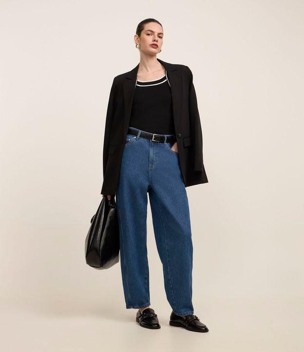 Blusa em Tricô com Detalhes Contrastantes - 2