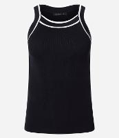 Blusa em Tricô com Detalhes Contrastantes - 1