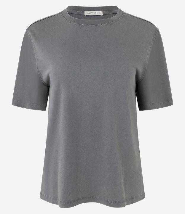 Blusa T-shirt em Algodão com Lavagem Estonada - 1