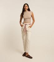 Calça Mom em Jeans com Lenço Estampado Animal Print - 2