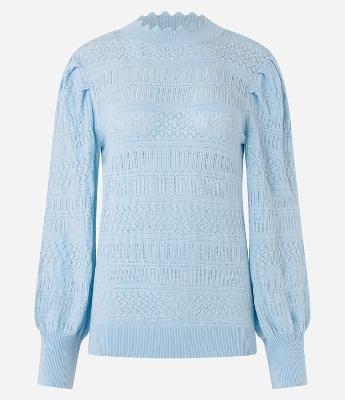 Suéter em Tricot com Pontos Diferenciados