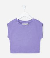 Camiseta Cropped Infantil em Ribana sem Cava - Tam 5 a 14 Anos - 1