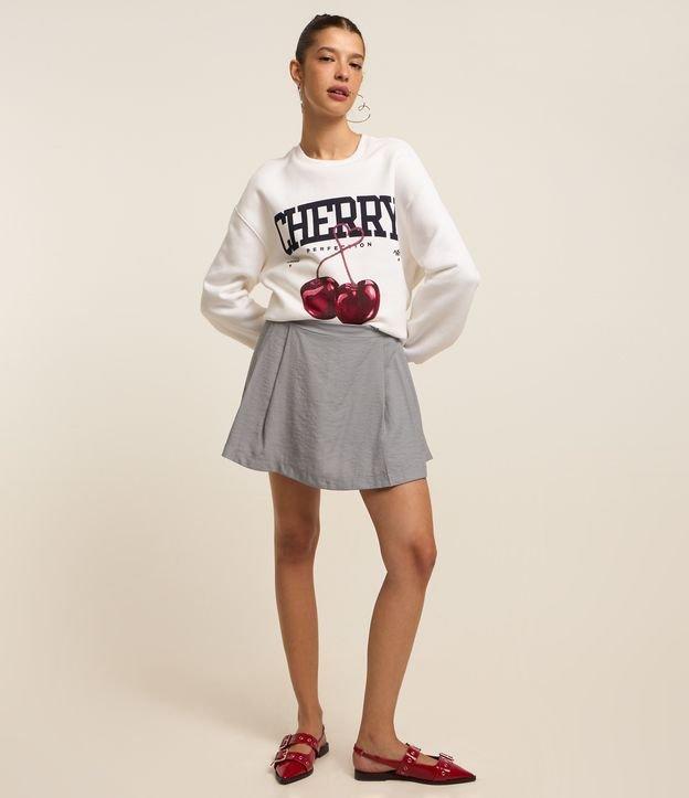 Saia Curta em Alfaiataria com Pregas - 1