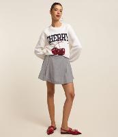 Saia Curta em Alfaiataria com Pregas - 1