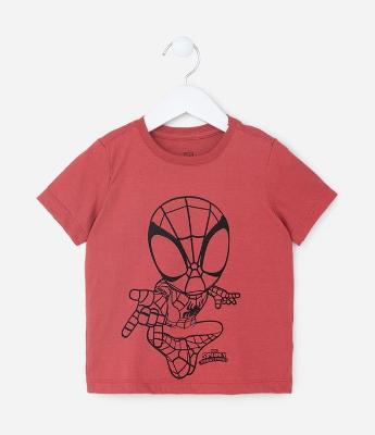 Camiseta Infantil com Estampa Homem-Aranha Spidey - Tam 2 a 6 Anos