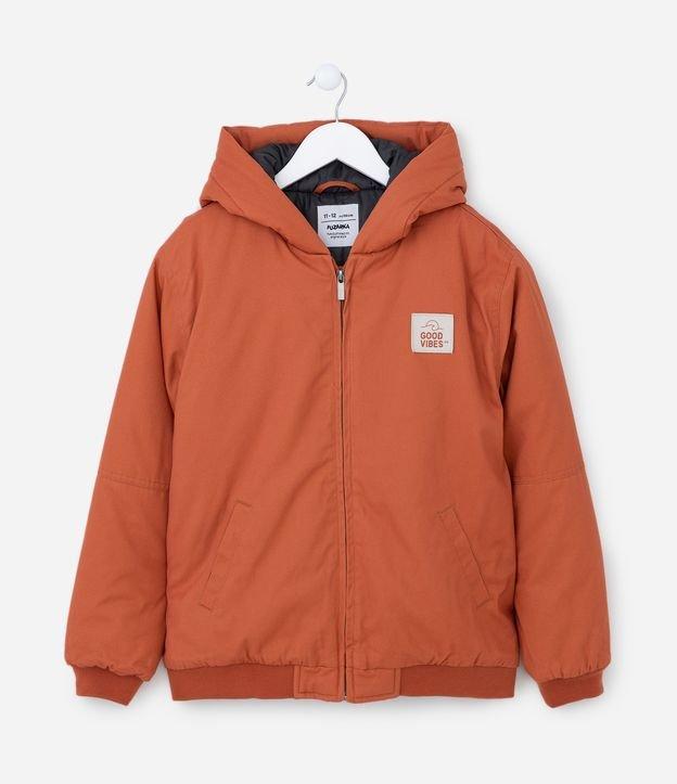 Jaqueta Infantil em Sarja com Capuz - Tam 5 a 14 Anos - 1