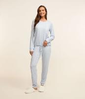 Pijama Longo com Toque Suave e Estampa de Poá - 2