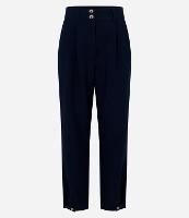 Calça Cenoura de Alfaiataria com Detalhe na Barra e Botões no Cós - 1