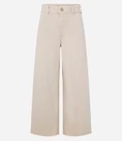 Calça Wide Leg Cropped em Jeans e Cintura Média - 1