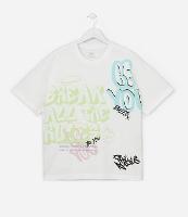 Camiseta Infantil com Estampa Grafiti - Tam 5 a 14 Anos - 1