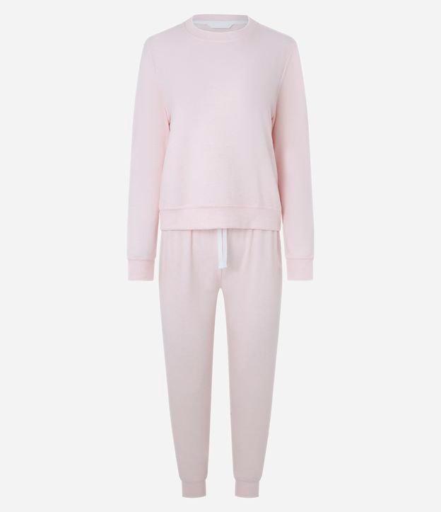 Pijama Longo em Tricot e com Detalhe de Laço no Cós - 1