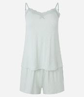 Pijama Short Doll de Alcinha em Viscose com Estampa Poá - 1