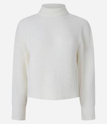 Suéter em Tricô Mescla com Cava Deslocada