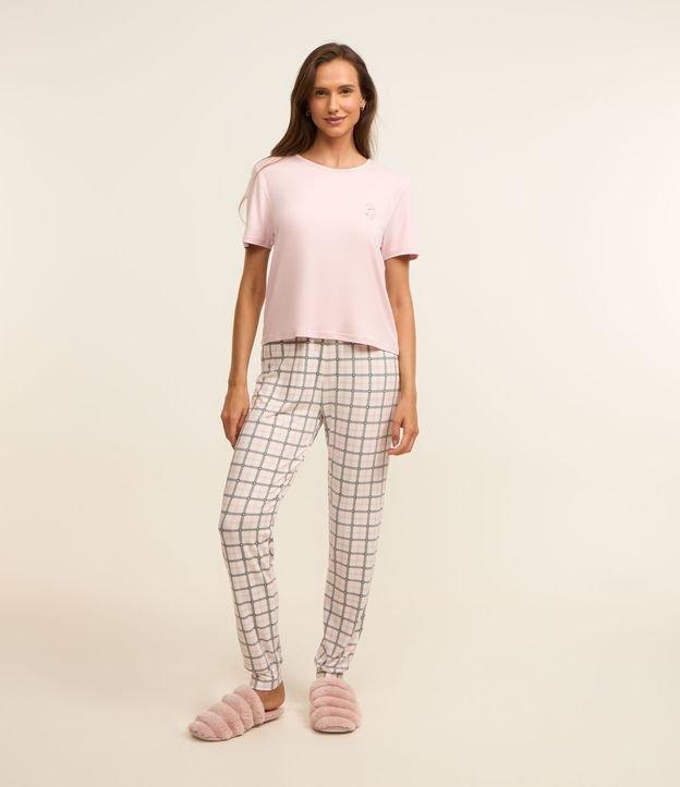 Pijama Longo com Estampa Xadrez - 2