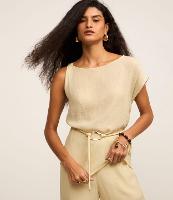 Blusa em Viscose com Manga Única e Cinto de Fivela Diferenciada - 2