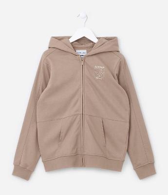 Jaqueta Infantil com Bolsos e Recortes - Tam 5 a 14 Anos