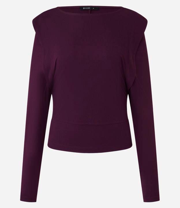 Blusa em Crepe com Recorte na Cava e Manga Longa - 1