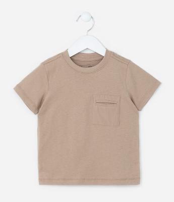 Camiseta Infantil com Bolsinho - Tam 1 a 5 Anos
