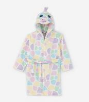 Roupão Infantil em Fleece com Estampa Dinossauro Fofo - Tam 3 a 12 anos - 1