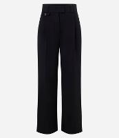 Calça Wide Alfaiataria em Crepe com Detalhe de Lapela - 1